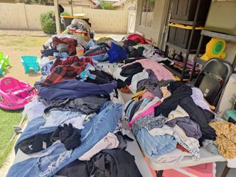 Around 250lb of Bulk clothing