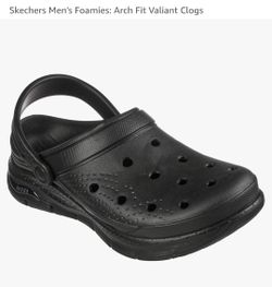 Skechers Foamies Arch Fit Valiant Men's Clogs Size 10 Black Slip On 243160 New