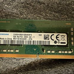 1x 8GB (8GB) Samsung M471A1K43CB1-CTD PC4-2666V SODIMM Memory 0146