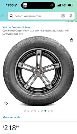 255 50 20 Set of 5