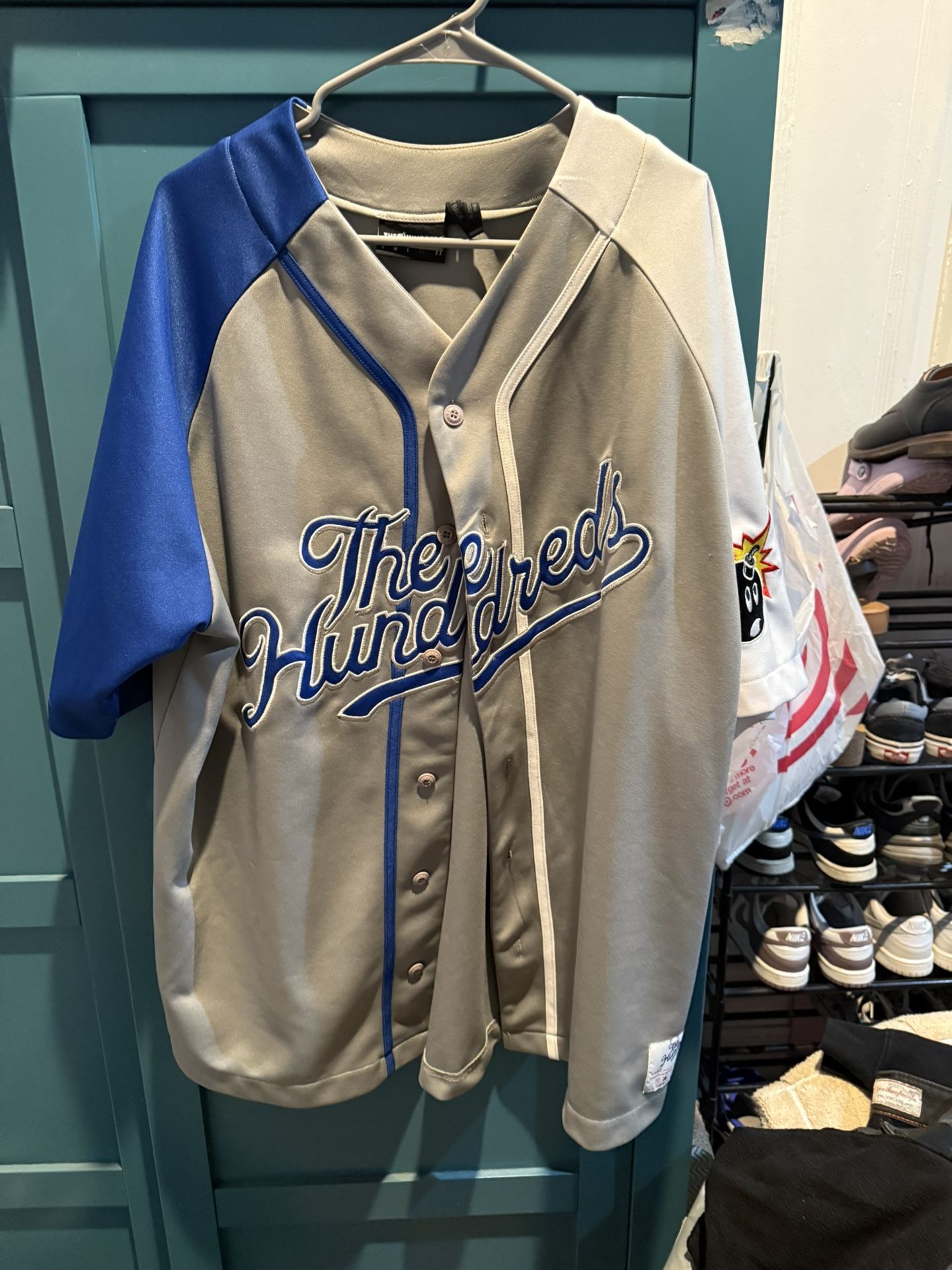 The Hundreds "Mania" Short Sleeve Jersey (Blue) Baseball Shirt