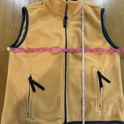 Fleece Vest - Soft Orange Color Size Small