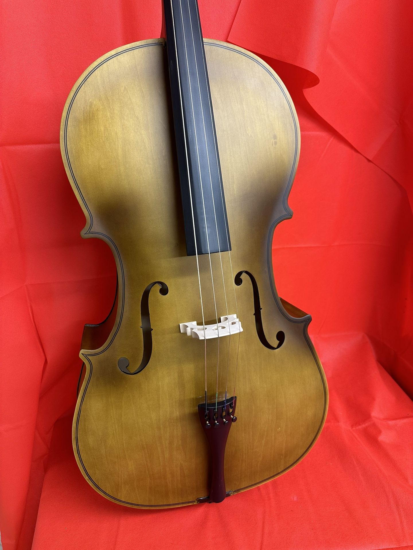 4/4 Full Size Matte Brown Cello with New Bow, Digital Tuner, Rosin, Case $380 Firm
