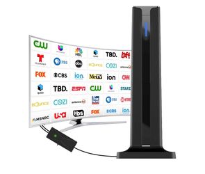 Digital TV Antenna for Smart TV Indoor,2026 TV Antenna with 3M Stick Base, 360°