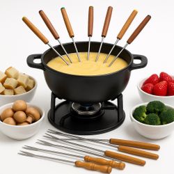 Japanese Vintage MCM 15 Stainless Fondue Pickle Forks Wood Handles, 10.5”