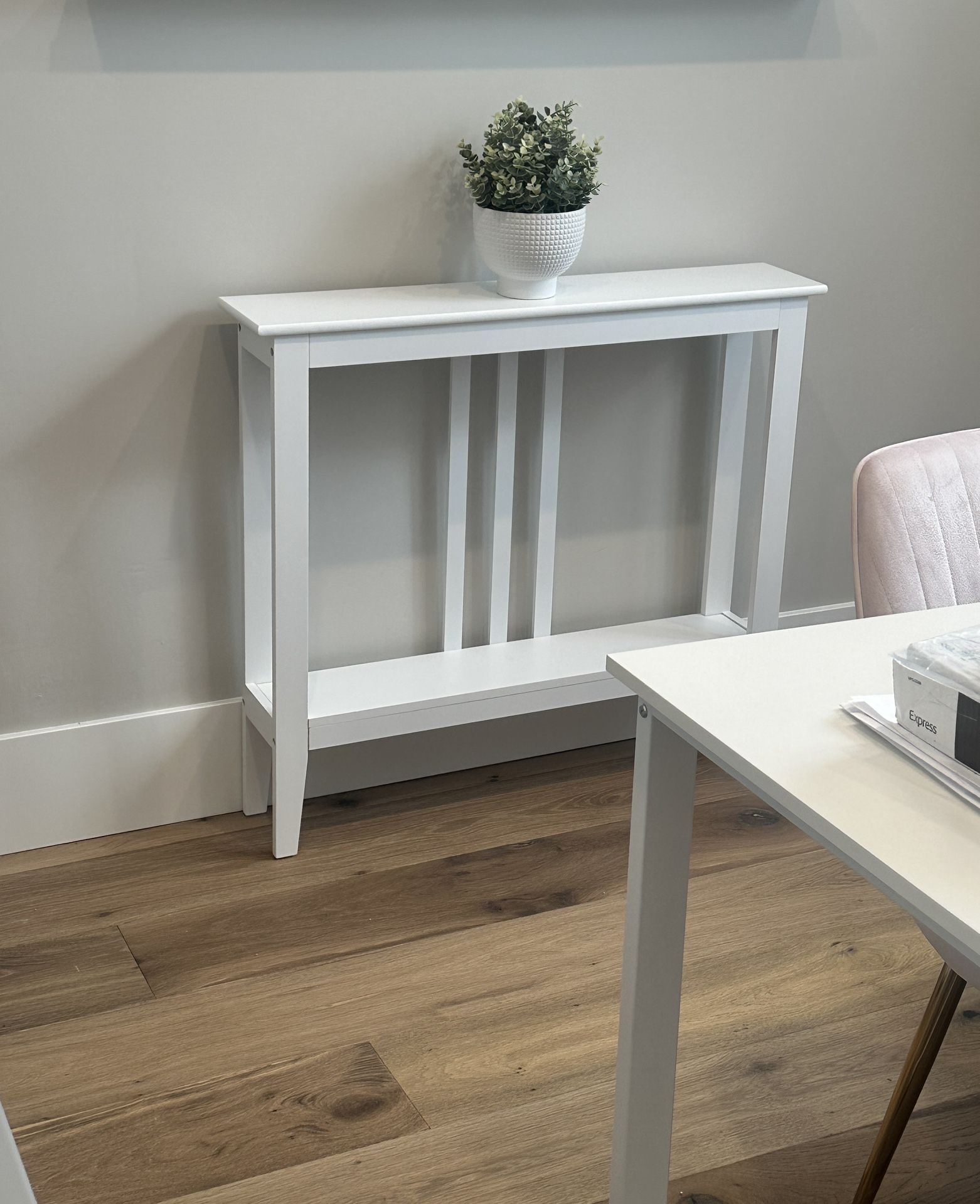 Cute white console table