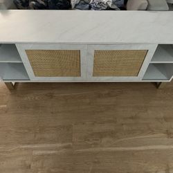 TV Stand Rattan Entertainment Center for up to 65 Inch TV