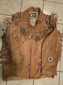 Men's leather Western jacket.