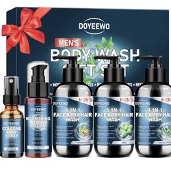 Gifts for Men, Boyfriend, Husband, Dad,Mens Body Wash Bath Gift Set, Cleanses,Hydrates,Nourishes & Soothes Skin,Christmas Gift Stocking Stuffers Secre