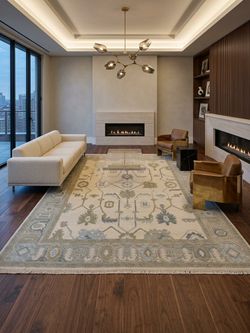 Hand-Knotted 100% Wool Oushak Rug 8x10