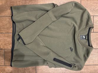 Nike Tech Fleece Crew Sweatshirt Olive Green