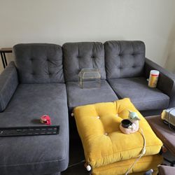 Bench craft Dark Grey Sofa With Chaise