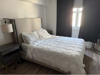 Queen bed, real wood