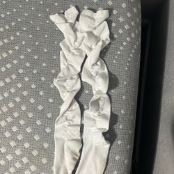 White Long Scunch Kutfootball Socks