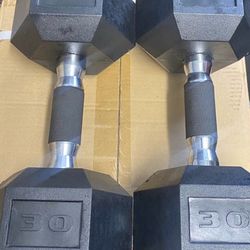 New Pair Of 30 Dumbbells