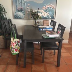 Grey 4 Seater Kitchen Table 