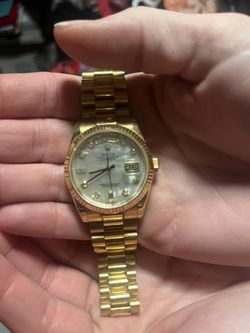 18k Oyster Perpetual Mother Of Pearl Rolex