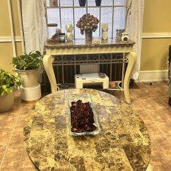 Table With Baker Rack