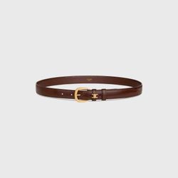 Celine Vivienne Belt 25mm In Taurillon Leather With Gold Buckle