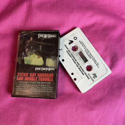 Stevie Ray Vaughan and double trouble Cassette Tape Couldn’t stand the weather 