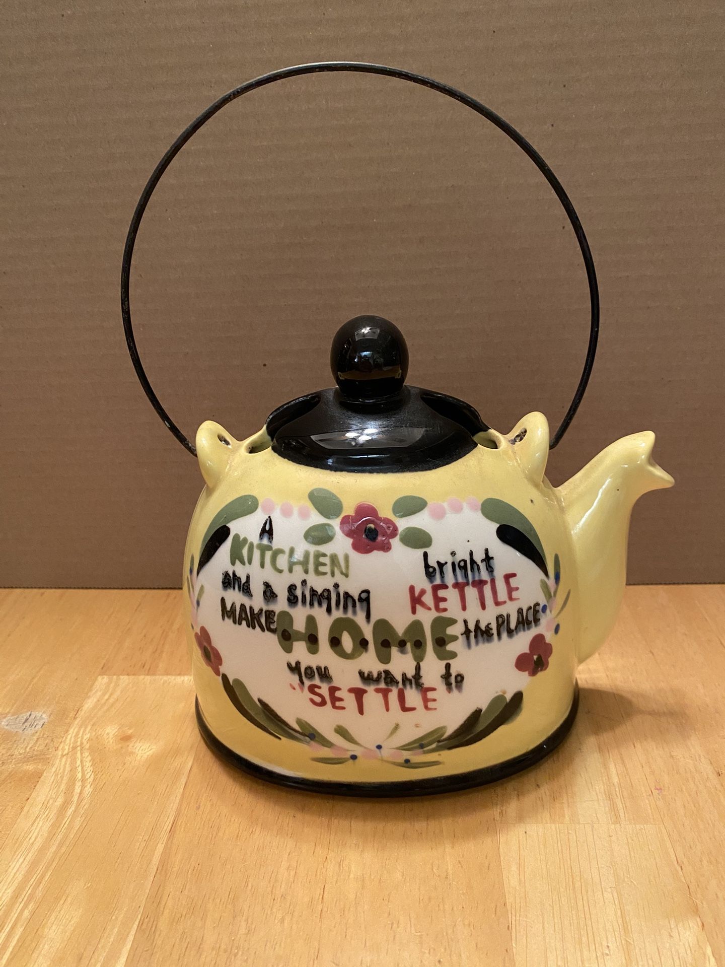 Tea Kettle Teapot Wall Pocket