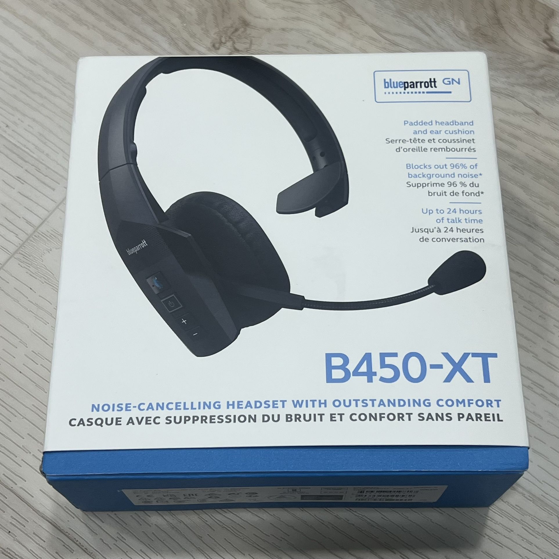 BlueParrott - B450-XT Wireless Bluetooth Mono Headset with 96% Noise-Cancelling