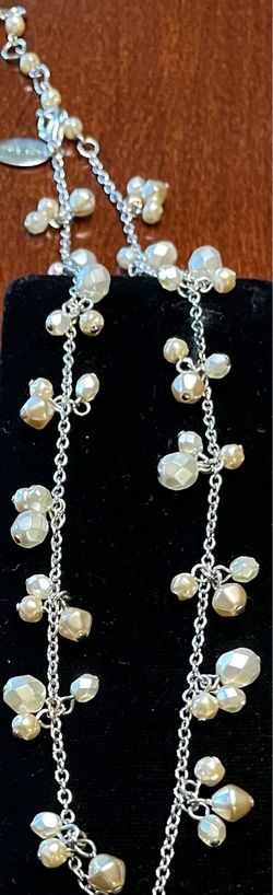 New Silver Beaded Necklace