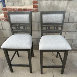 2 Counter-Height Chairs – Gray – $60 (set)