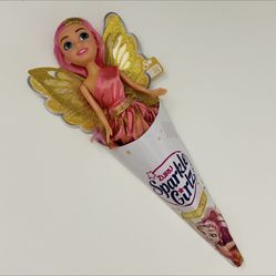 ZURU Sparkle Girl Fairy Princess Doll With Gold Wings & Pink Dress