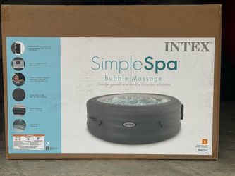 NEW SEALED INTEX SimpleSpa 4-Person Inflatable Hot Tub – Bubble Massage
