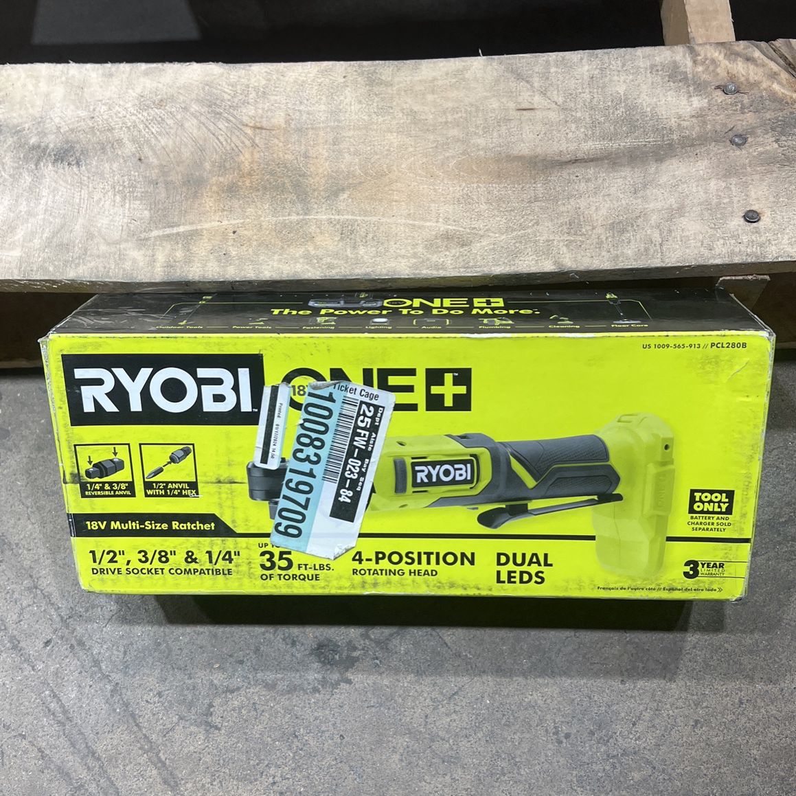 Ryobi 18v Multi- size ratchet