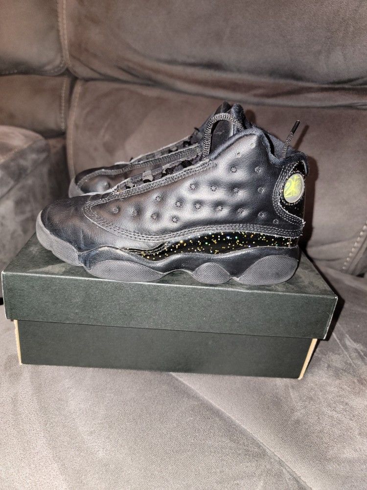 Jordan Retro 13 Black/ Metallic Gold Size 1Y (PS)