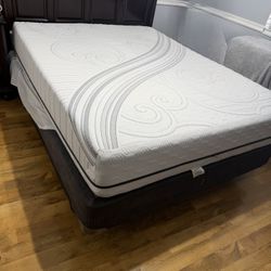 Queen mattress with Box Spring And Frame  