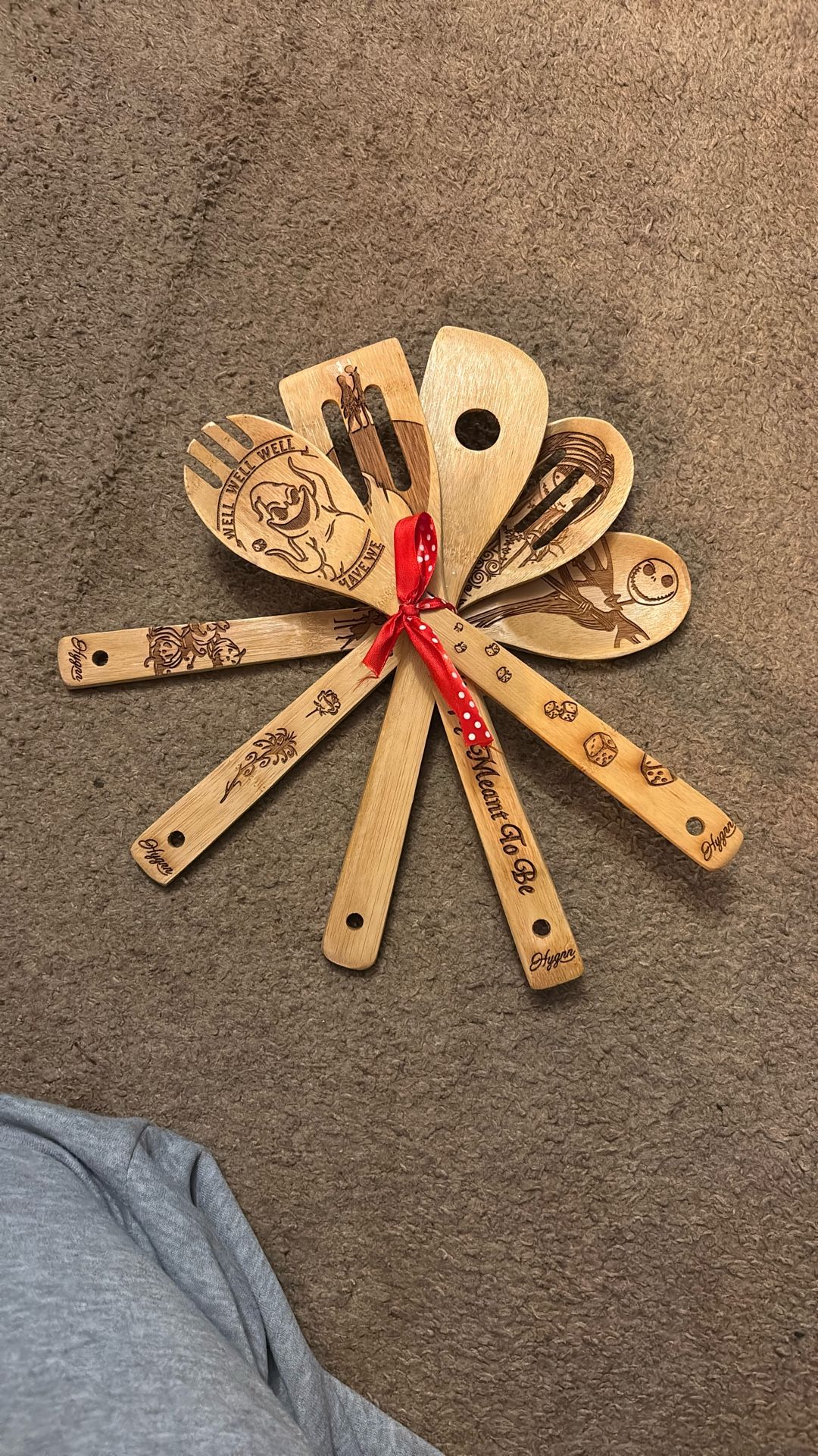 Nightmare before Christmas wood burned cookware set