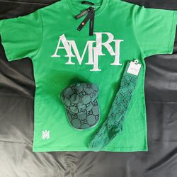 Mix Set Amiri Shirt Gucci Hat & Gucci Socks 