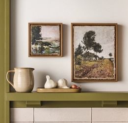 Hearth & Hand with Magnolia 2pc Landscape Burlap Wall Art Set.