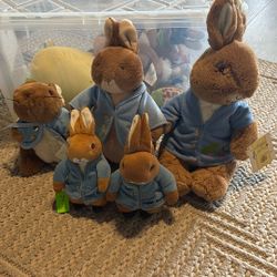 5pcs Peter Rabbit Stuffed Animals 