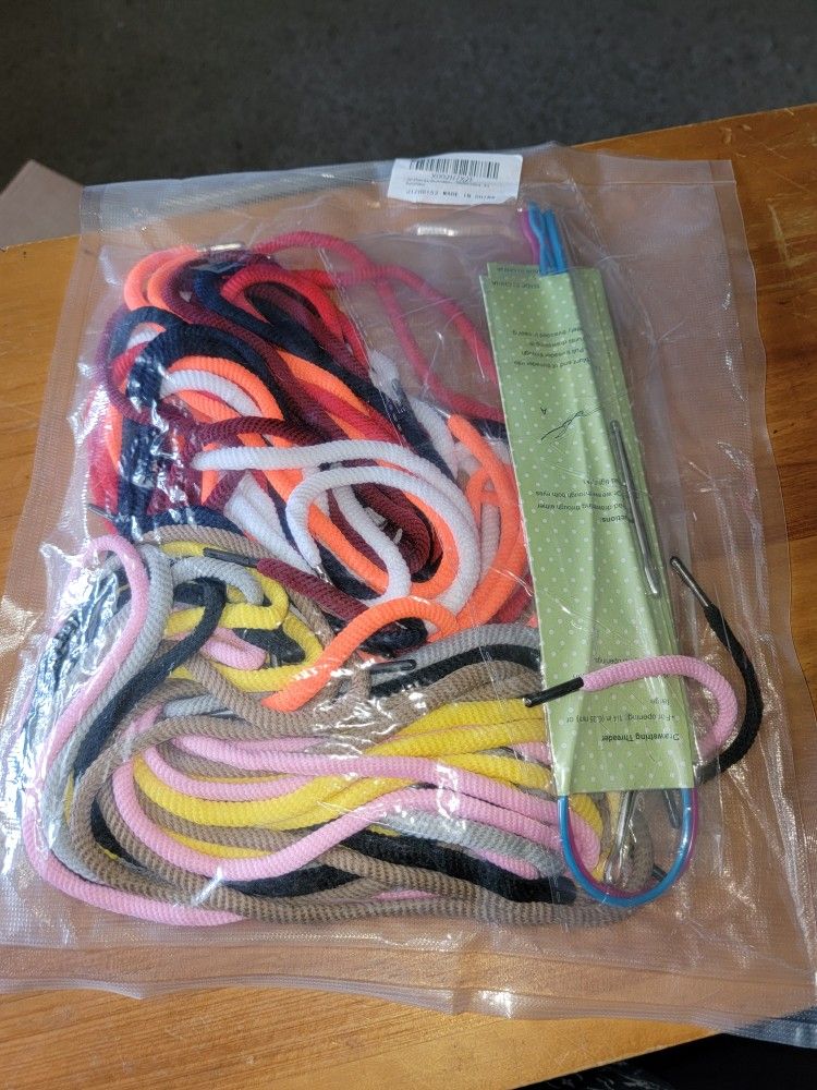 💞NEW 20 Pack Replacement Drawstrings for Sweatpants Shorts Hoodies w Easy Threader MULTIPLE Colors Universal Drawstrings for Jackets Coats Pants Swim