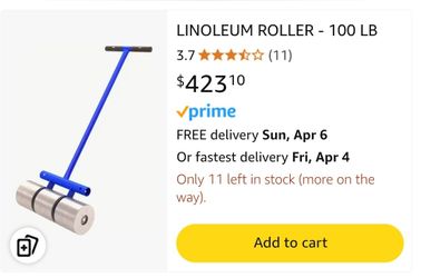 100 LBS Linoleum Roller