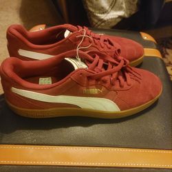 Burgundy Suede Pumas