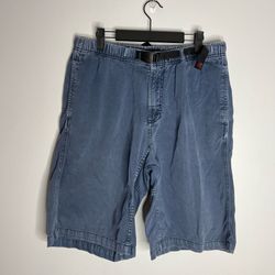 Gramicci Original G Shorts Mens Large Blue Hiking Outdoor Cinch Belt