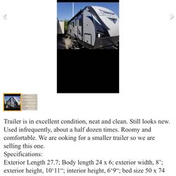 Travel Trailer shadow Cruiser  2018