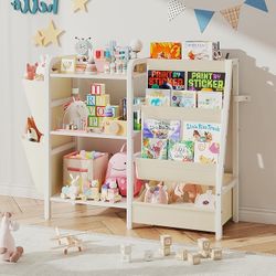 B3 Kids Bookshelf and Toy Storage, 3-Tier Book Shelf for Kids Rooms