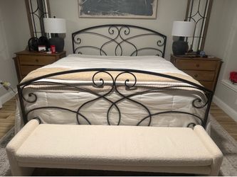 Metal King bed frame