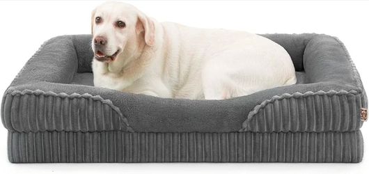 EHEYCIGA Orthopedic Dog Bed for Extra Large Dogs 45x35 Inch, Grey
Memory Foam Dog Couch