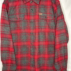 Orvis Red Plaid Flannel Jacket/Shirt