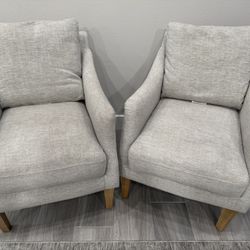 Threshold Chairs Beige. Pair 