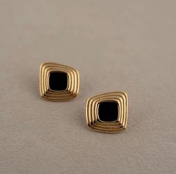 18k gold plated earrings - Gold