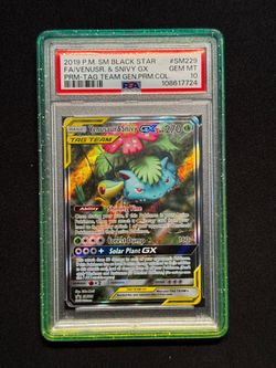 Venusaur & Snivy GX SM229 PSA 10
