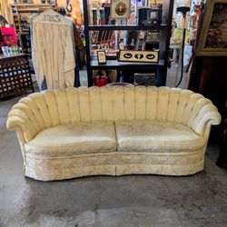 Yellow Deco Scallop Sofa At BoneJax 